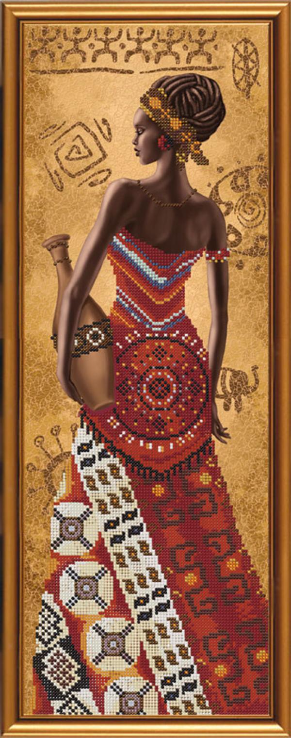 Набор для вышивания "Африканка с кувшином"