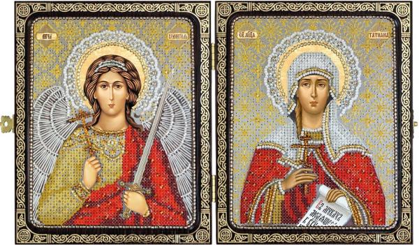 Набор для вышивания Икона "Св.Мц. Татьяна (Татиана) Римская и Ангел Хранитель"