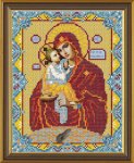 Ткань с рисунком Икона "Почаевская Пресвятая Богородица"
