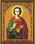 Ткань с рисунком Икона "Св.Пантелеймон"