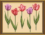 Ткань с рисунком "Тюльпаны"