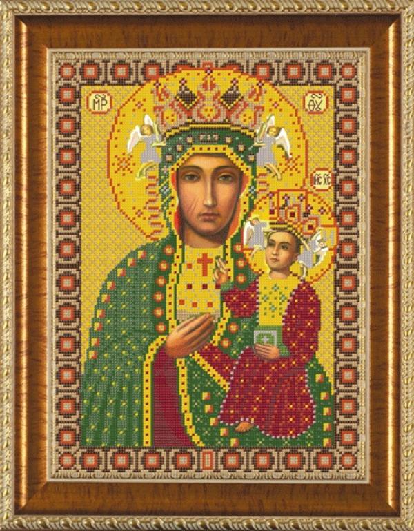 Ткань с рисунком Икона "Богородица Ченстоховская"
