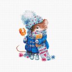 Набор для вышивания "Рождественская мышь"