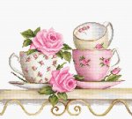 Набор для вышивания "Чайные чашки с розами"