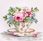 Набор для вышивания "Цветы в чайной чашке"