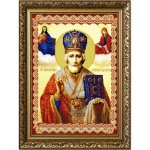 Ткань с рисунком "Святой Николай Мирликийский"