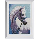 Ткань с рисунком "Белая лошадь"