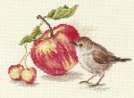 Набор для вышивания "Птичка и яблоко"