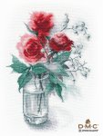 Набор для вышивания "Розы и снежноягодник 20×28 см"