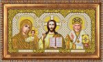 Ткань с рисунком Икона "Триптих в золоте"
