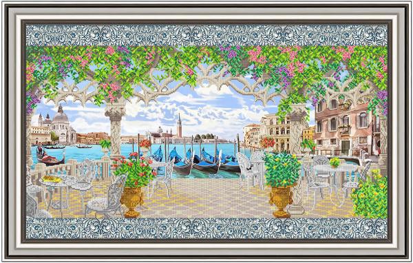 Ткань с рисунком "Красота Венеции"