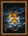 Алмазная мозаика "Плывущий тигр"