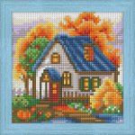 Алмазная мозаика "Осенний домик"