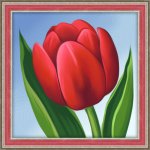 Алмазная мозаика "Красный тюльпан"