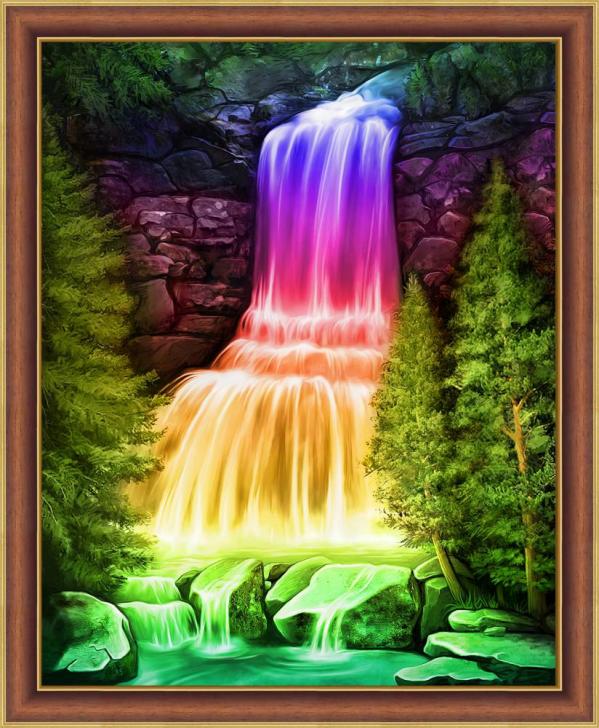 Алмазная мозаика "Радужный водопад"