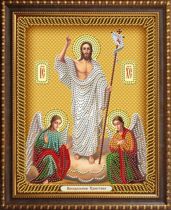 Алмазная мозаика "Икона Воскресение Христово"