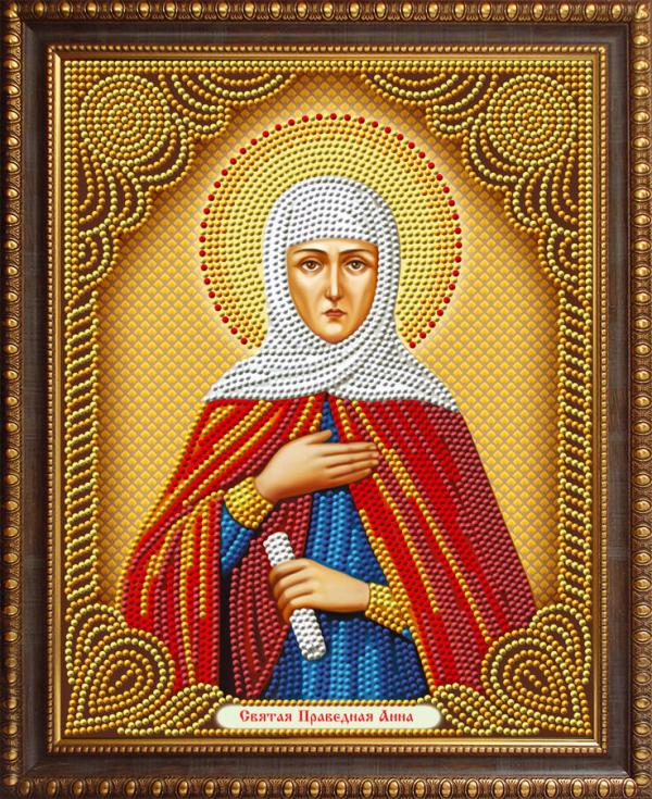 Алмазная мозаика "Икона Святая Праведная Анна"
