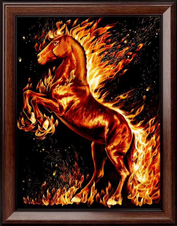Алмазная мозаика "Огненный конь"