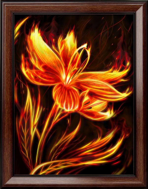 Алмазная мозаика "Огненный цветок"
