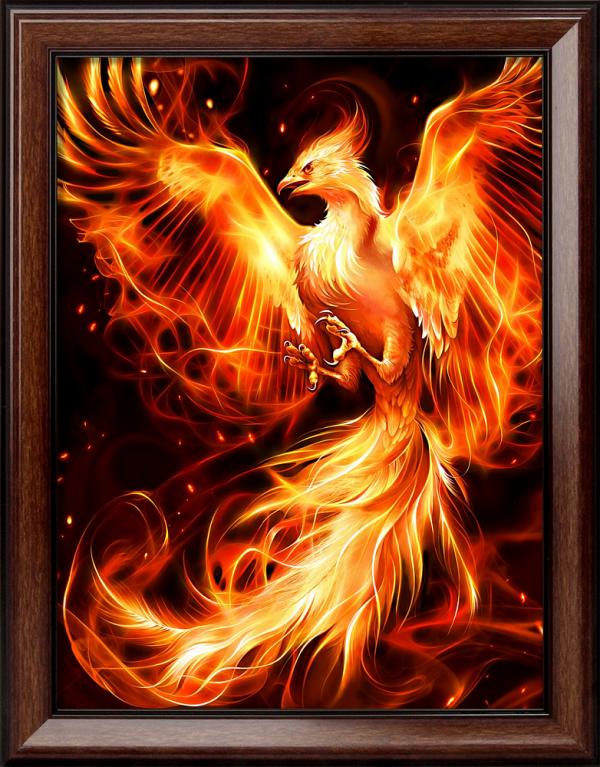 Алмазная мозаика "Огненный феникс"