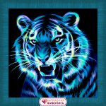Алмазная мозаика "Неоновый тигр"