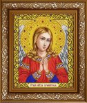 Ткань с рисунком Икона "Святая Ангел Хранитель в золоте"