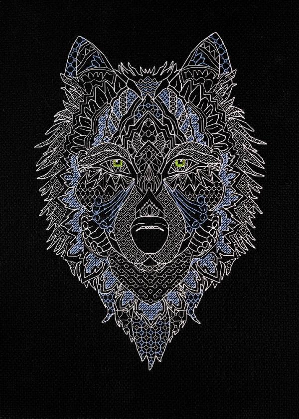 Набор для вышивания "Серебряный волк"