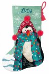 Набор для вышивания "Сапожок Пушистый пингвин 40 см"