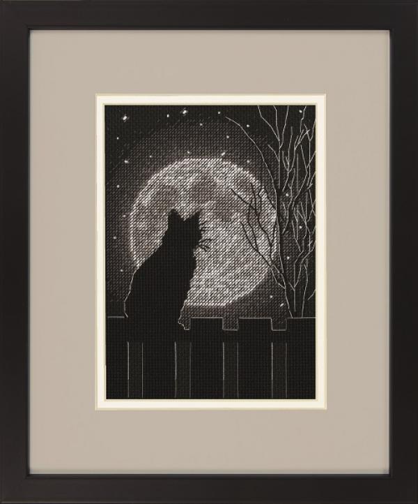 Набор для вышивания "Лунный черный кот"