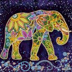 Ткань с рисунком "Индийский слон"
