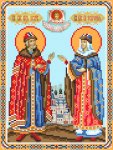 Ткань с рисунком Икона "Петр и Февронья"