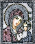 Ткань с рисунком Икона "Казанская Божия Матерь"