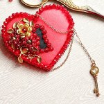 Набор для вышивания "Брошь Ключ к сердцу"