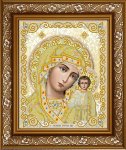 Ткань с рисунком Икона "Пресвятая Богородица Казанская в белом"