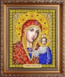 Ткань с рисунком Икона "Казанская в золоте"