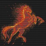 Алмазная мозаика "Огненный конь"