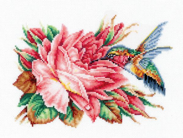 Набор для вышивания "Колибри и роза"