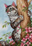 Алмазная мозаика "Любопытный кот"