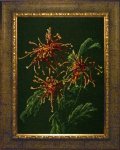 Ткань с рисунком "Хризантемы в саду"