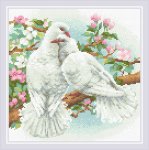 Алмазная мозаика "Белые голуби"