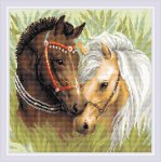 Алмазная мозаика "Пара лошадей"