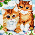 Алмазная мозаика "Рыжие котята"