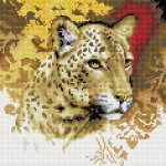 Алмазная мозаика "Портрет леопарда"