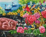 Алмазная мозаика "Корзина с цветами"