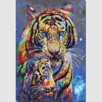 Набор для вышивания "Тигры цветные"