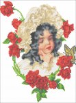 Набор для вышивания "Девочка в розах"
