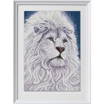 Ткань с рисунком "Белый лев"