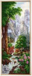 Ткань с рисунком "Водопад Хрустальный кулон"