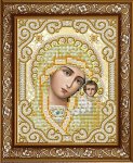 Ткань с рисунком Икона "Казанская в жемчуге"