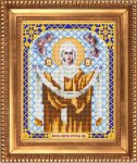 Ткань с рисунком Икона "Покров Пресвятой Богородицы"